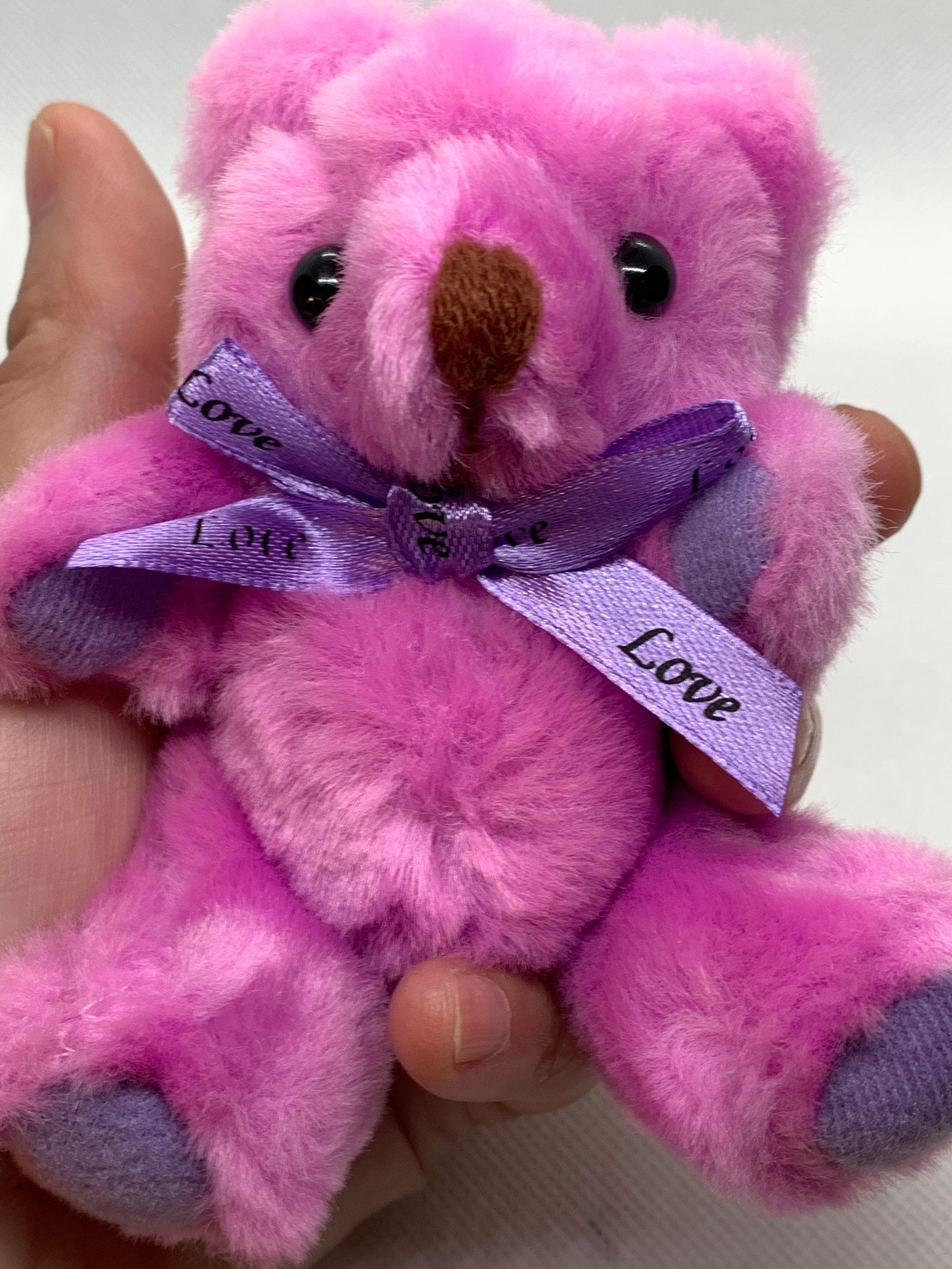 stuffed purple bear