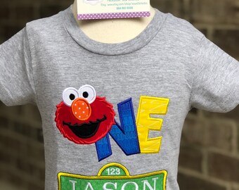 elmo 1st birthday shirt