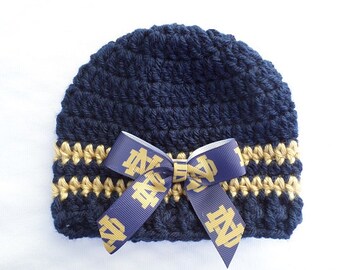 Notre Dame Newborn Baby Hat Fits to 3 