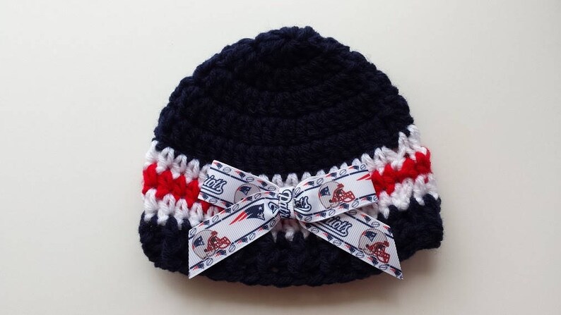 patriots crochet hat