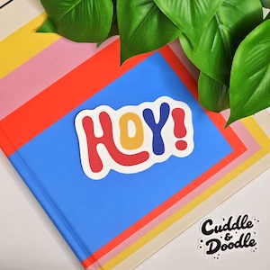 HOY! Filipino Sticker – Funny Pinoy Expression Vinyl Sticker | Bold Typography, Kawaii Style | Handmade & Water-resistant