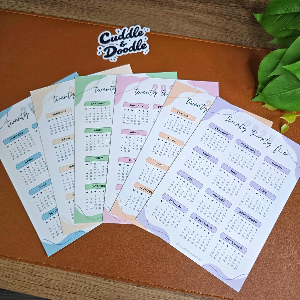 2025 Magnetic Yearly Calendar Minimalist Fridge Planner Year at a