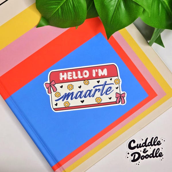 Pegatina de vinilo filipina Maarte: Coquette Hello My Name Is Label