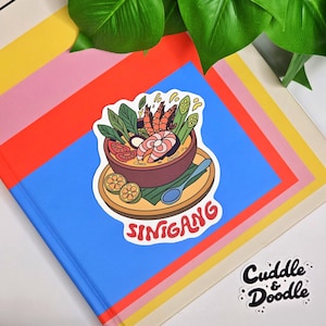 Sinigang Filipino Food Sticker – Cute Kawaii Pinoy Soup Vinyl Sticker, Filipino Ulam Sticker | Laminated, Handmade & Water-Resistant