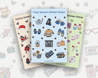 Winter Sticker Sheet Bundle: Holiday Planner Stickers