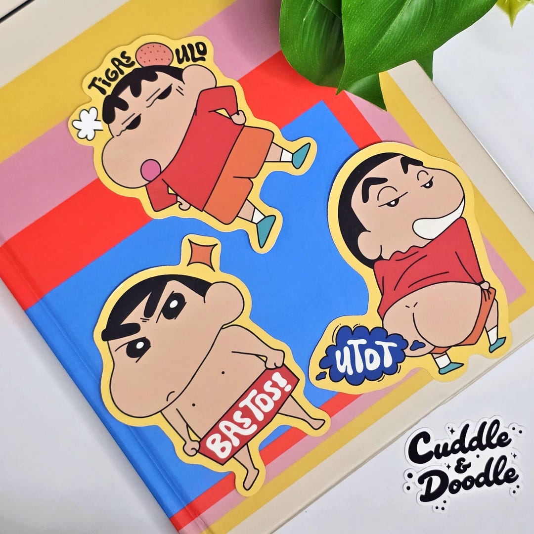 Gago Sticker Funny Filipino Sticker Set: Kawaii Pinoy Humor, Shinchan-inspired - Etsy