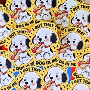 Funny Dog Sticker: Hot Dog Vinyl Decal - Waterproof & UV Resistant