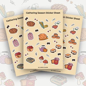 Thanksgiving Sticker Sheet: Cozy Fall Planner Stickers