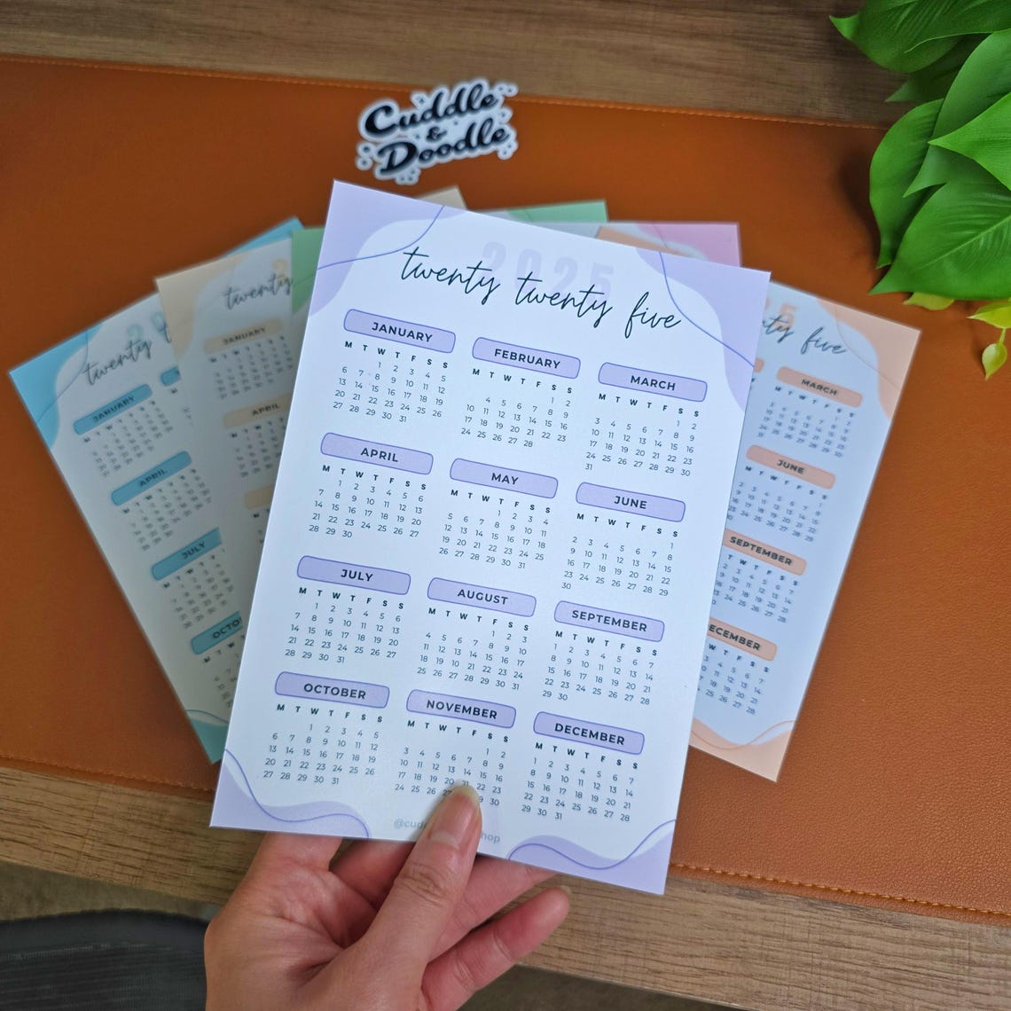 2025 Magnetic Yearly Calendar Minimalist Fridge Planner Year at a