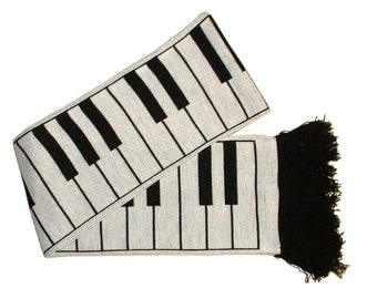 Piano Keys Scarf 5ft long (6" Wide)