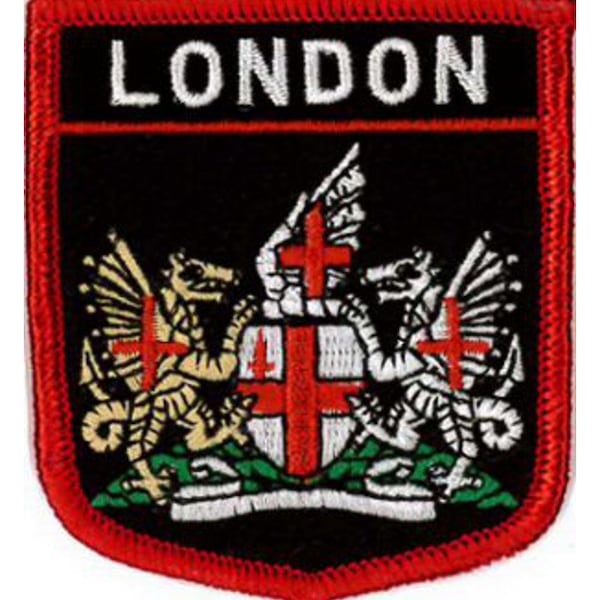 Écusson brodé City of London 6 cm x 7 cm (2 1/2 po. X 2 3/4 po.)