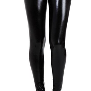Buy Blueberry Blue Shiny Leggings Wet Look Metallic Stretchy Tights Navy  Gloss Exercise Clothing Festive Festival Outwear Streetwear Wet Shine  Online in India 