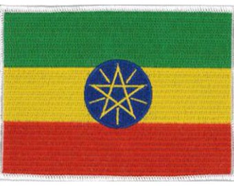 Ethiopia Flag Embroidered Patch 12cm x 9cm