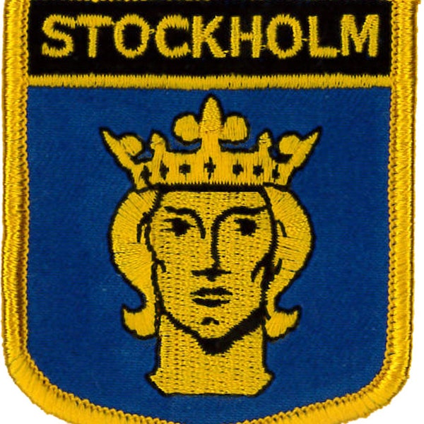 Stockholm (City) Shield Embroidered Patch 7cm x 6cm