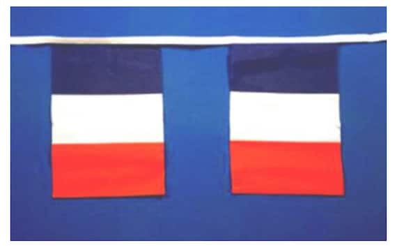 France Drapeau Bunting 9 mètres 30 pieds de long avec 30 drapeaux en tissu  -  France