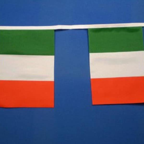Italy Flag Bunting 9 metres 30ft Long with 30 Cloth fabric Flags