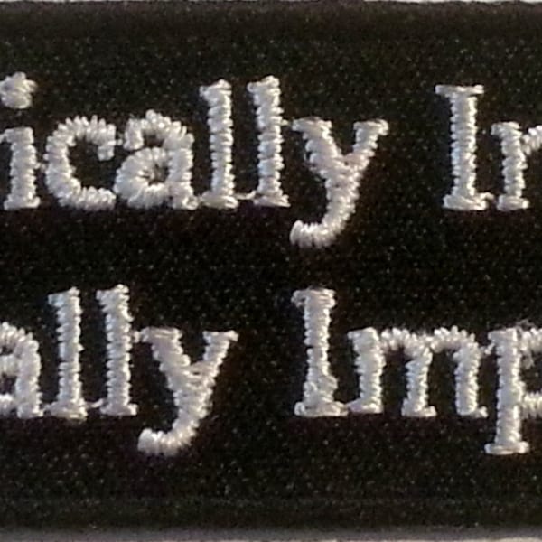 Politically Incorrect & Morally Impaired Embroidered Patch 8cm x 2.5cm