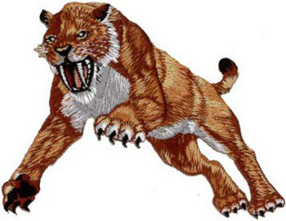 Dinosaur Sabre Tooth Tiger Embroidered Patch 11.5cm X 10cm | Etsy