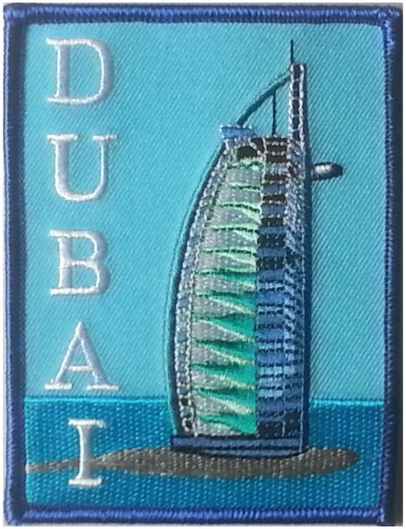 Dubai Embroidered Patch 7.5cm X 10cm Etsy