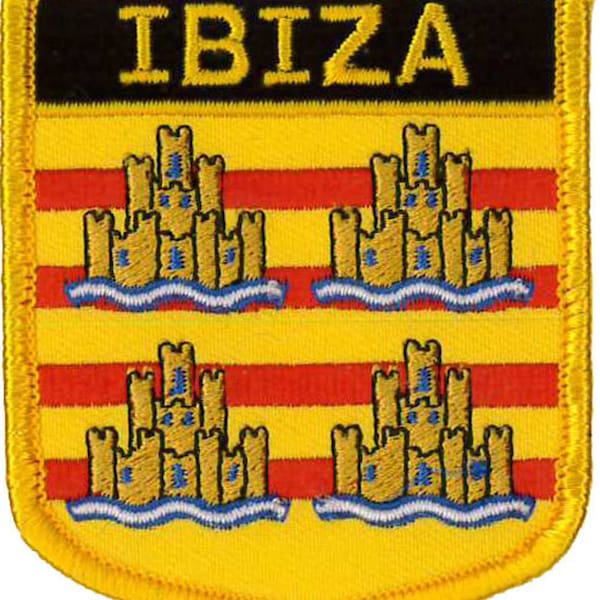 Parche Bordado Escudo Ibiza 7cm x 6cm