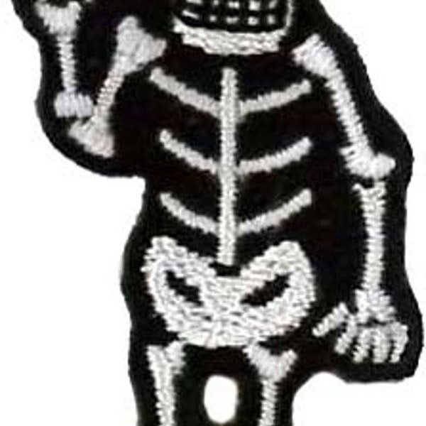 Skeleton Embroidered Patch 6cm x 2.75cm