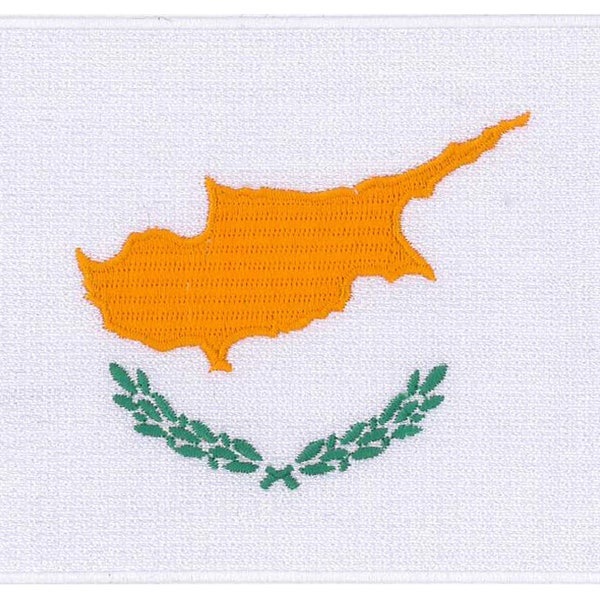 Cyprus Flag Embroidered Patch 12cm x 9cm