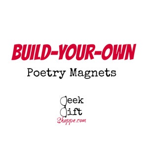 Build-Your-Own Poetry Magnets / Refrigerator Magnets / Custom Word Magnets / Classroom Library Office Dorm Decor / Educational Reading Game image 1