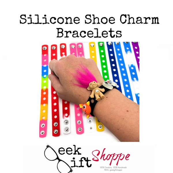 Silicone Shoe Charm Bracelet / Clog Shoe Decorations / Gifts for Kids Teens / Stocking Stuffers / Ready To Ship