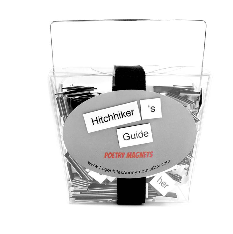 Hitchhiker's Guide to the Galaxy Poetry / Fridge Etsy