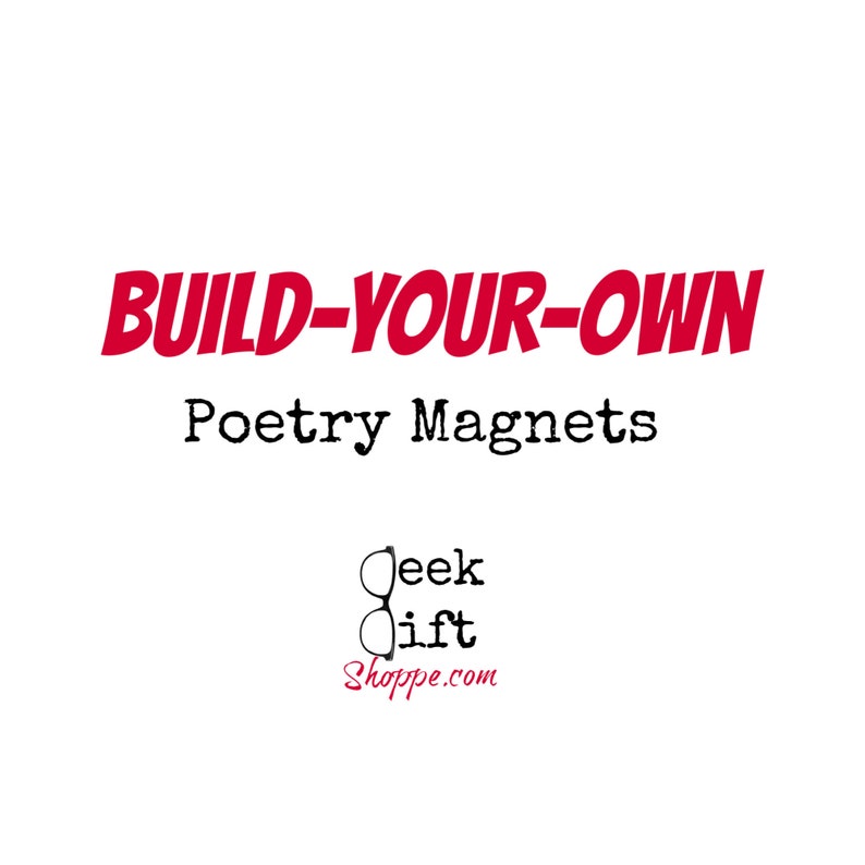 Build-Your-Own Poetry Magnets / Refrigerator Magnets / Custom Word Magnets / Classroom Library Office Dorm Decor / Educational Reading Game image 1