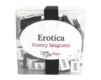 Erotica Poetry Magnets / Fridge Magnets / Sexy Poetry Story / Adult Game / Sex Game For Couples / Dirty Valentine Wedding Anniversary Gift