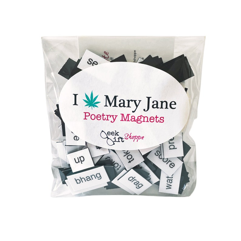 Marijuana Poetry Magnets / Refrigerator Magnets / Pot, Weed, 420, Cannabis, Stoner, Mary Jane, Pot Head, Hemp Gift Magnets / Adult Gag Gift image 1