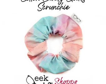 Cotton Candy Clouds Scrunchie • Cute Hair Scrunchy • Hair Tie • 90s Fashion Style • Gift for Her Teen Girl • Pastel Pink Blue Purple Orange