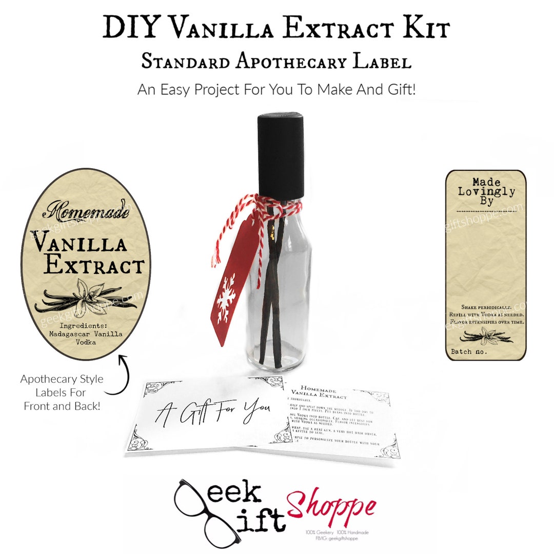DIY Vanilla Extract Kit / Homemade Gift Kit / Make Your Own Etsy