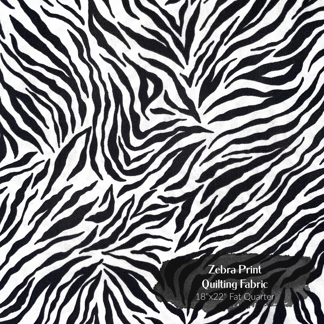 Zebra Print Quilting Fabric Cotton Fabric Quilting Sewing Etsy
