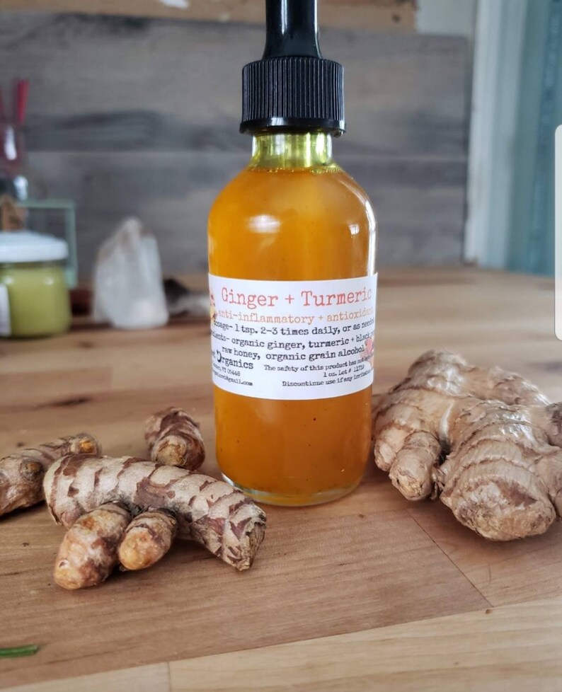 Organic Ginger Turmeric Elixir Etsy