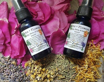 Herbs + Flowers Toner - Organic Body, face, and hair toner