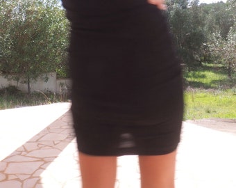 Vintage Black Mini Dress // LBD 90s mini dress