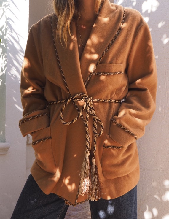 VINTAGE 70s JACKET // Wrap Coat // Wrap Jacket