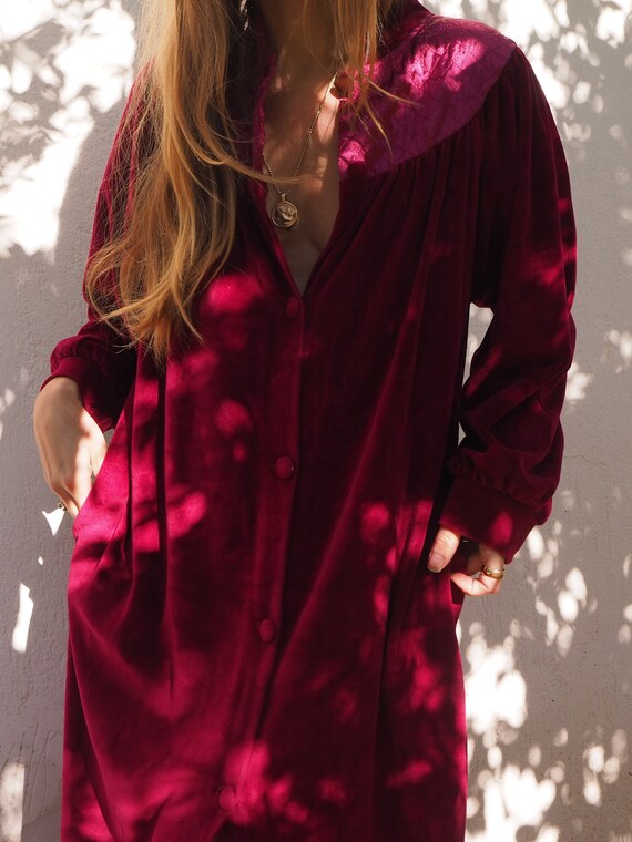 VINTAGE VELVET DUSTER // Vintage Velvet Robe Dress