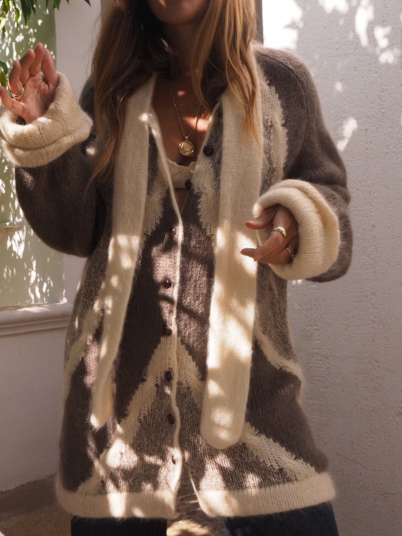 VINTAGE CARDIGAN // Long Cardigan // Vintage Slouc