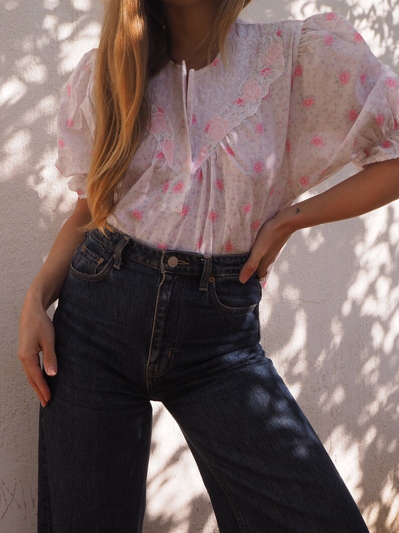 VINTAGE CROP TOP Cotton Summer Crop Top