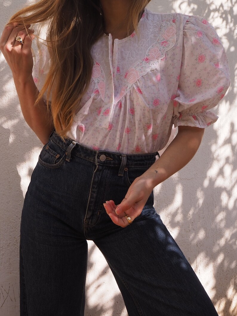 VINTAGE CROP TOP Cotton Summer Crop Top