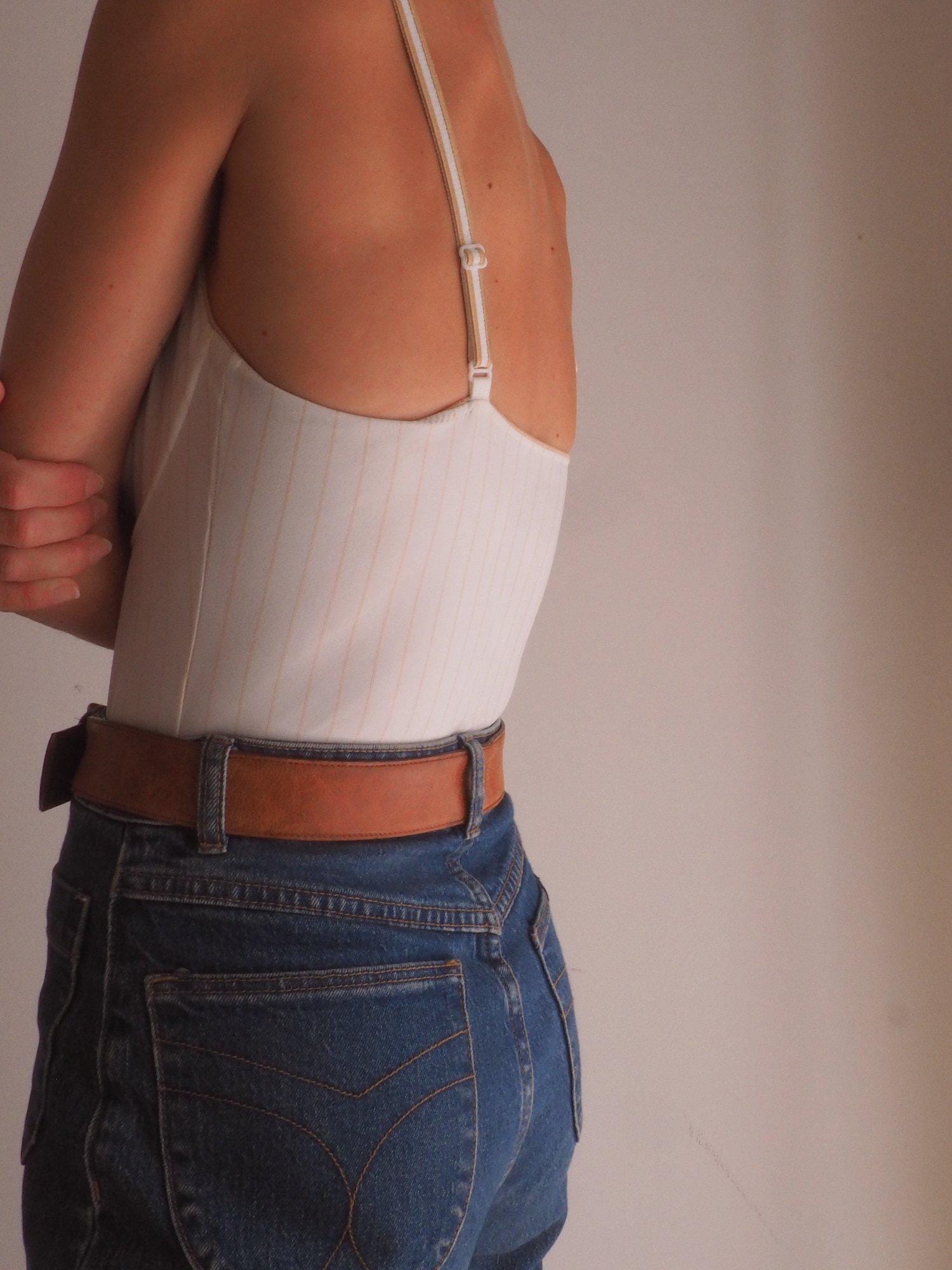 Body Vintage Nikos Années 80 - Blanc, Taille L, Neuf Sans étiquette, France