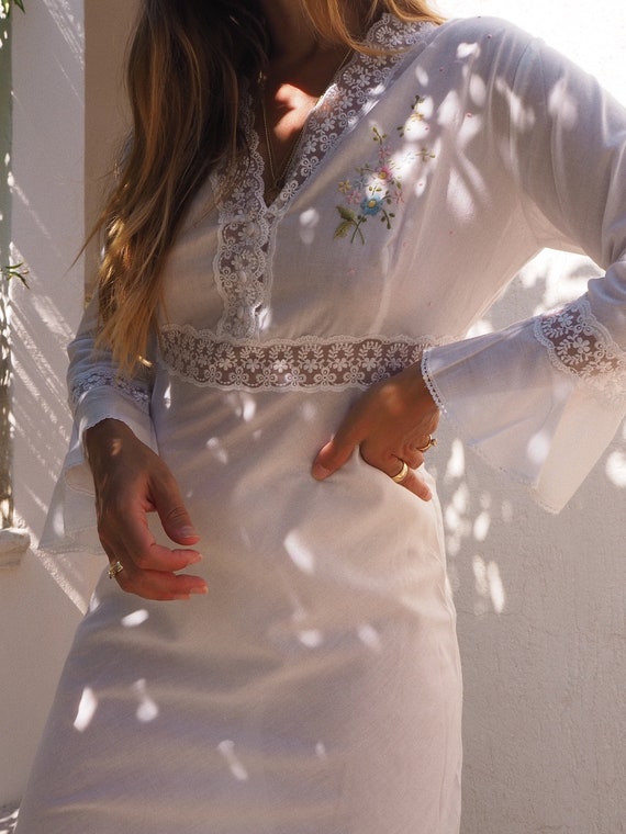 VINTAGE 70s MAXI DRESS // Vintage Bohemian Maxi Dr