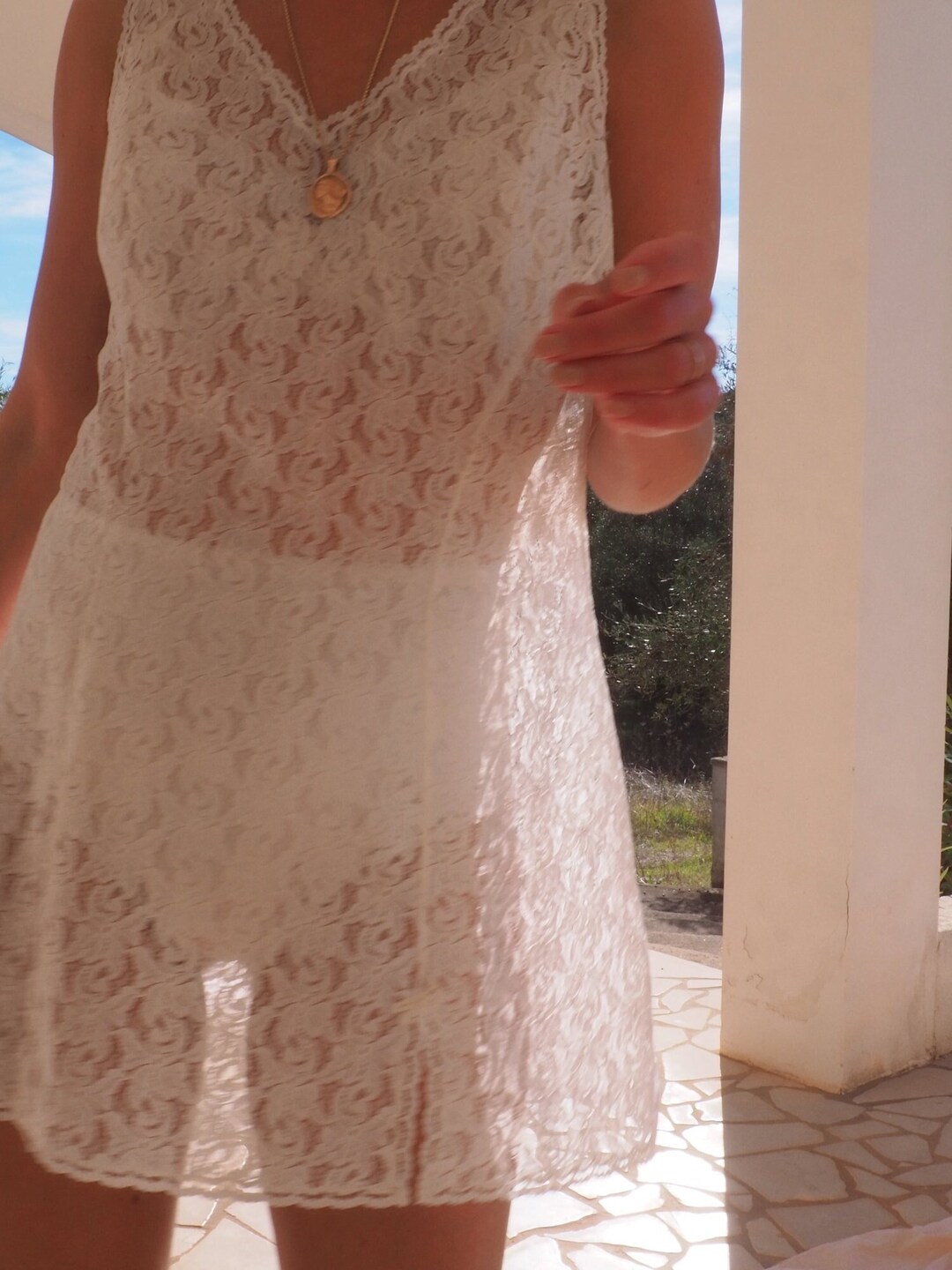Elegant Vintage Sexy Lace Mini Dress