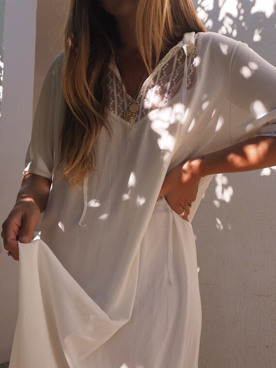 VINTAGE IVORY DRESS // Slip Dress
