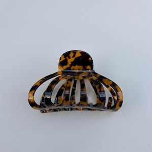 Pink Tortoise Shell Hair Claw Clip, Marble Claw Clip for Thick and Fine Hair, Tortoise Acetate Hair Accessory, Glossy Neutral Everyday Clip Brown Tortoise