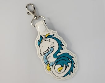 Kohaku Dragon Keychain - Embroidered Vinyl