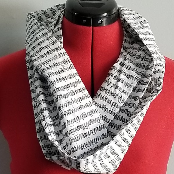 Sheet Music Infinity Scarf - Soft and Lightweight